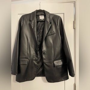 Zara Leather Blazer